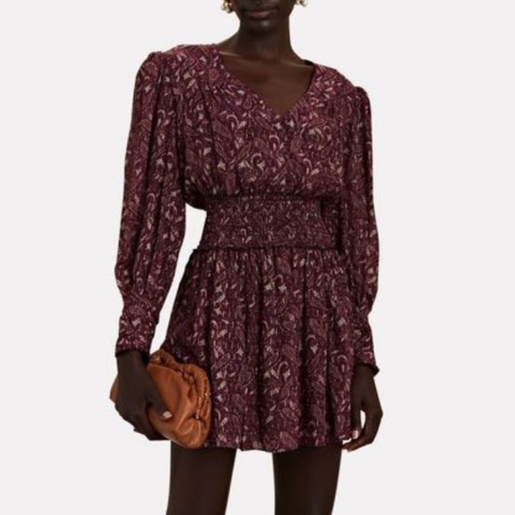 Intermix Lana Printed Smocked Mini Dress 4 - Picture 15 of 15